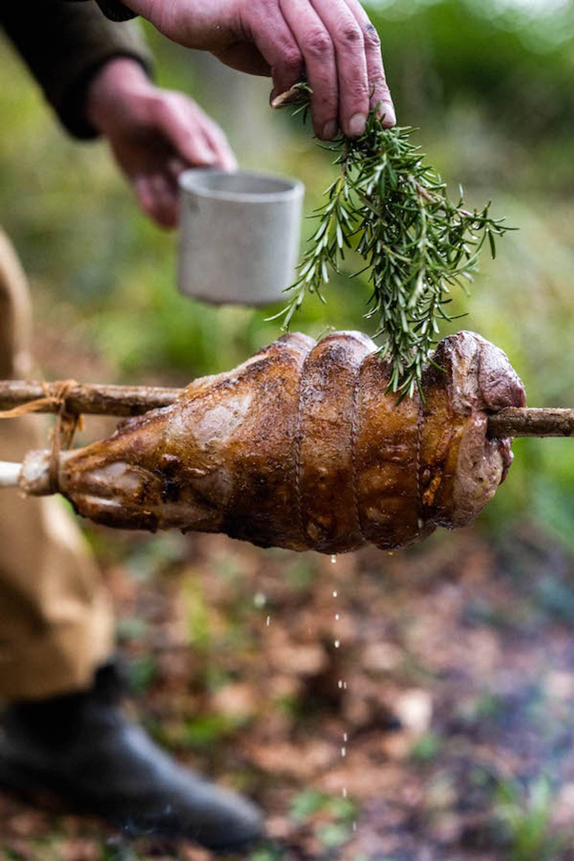 DIY Spit Roast Lamb Leg