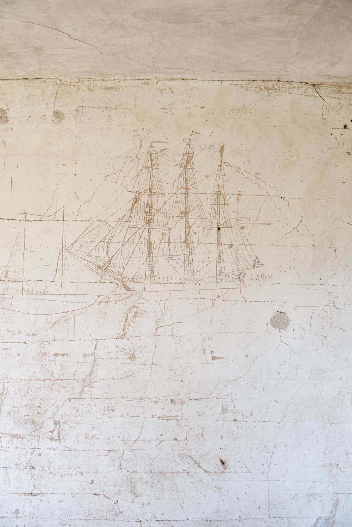 Drawing of old ship 