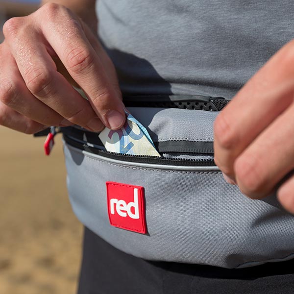 Red Equipment SUP Life Wearing A Personal Flotation Device for