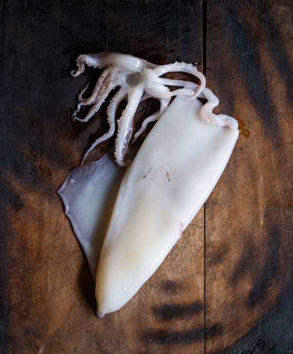 Raw Squid ready to cook from Pipers Farm