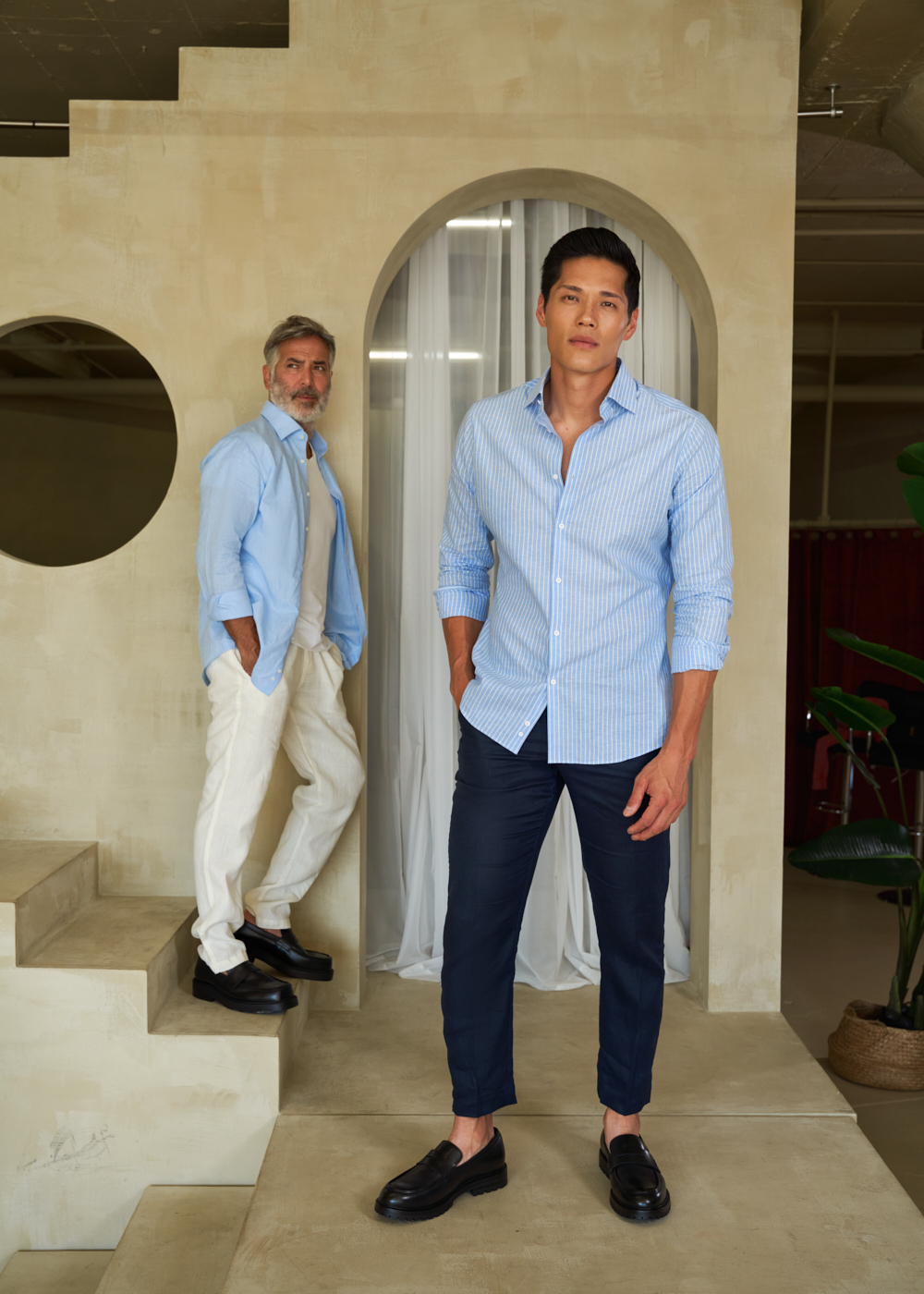 https://senestudio.com/products/linen-cotton-spread-shirt?variant=42147437543621;Linen-Cotton Spread Shirt in Blue Stripe,https://senestudio.com/products/linen-cotton-spread-shirt?variant=42147437412549;Linen-Cotton Spread Shirt in Light Blue