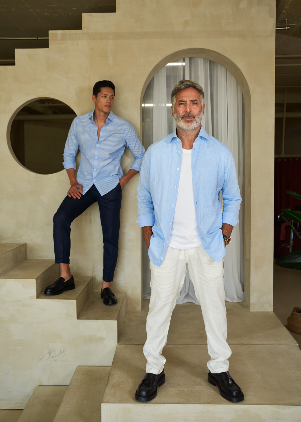https://senestudio.com/products/linen-cotton-spread-shirt?variant=42147437543621;Linen-Cotton Spread Shirt in Blue Stripe,https://senestudio.com/products/linen-cotton-spread-shirt?variant=42147437412549;Linen-Cotton Spread Shirt in Light Blue