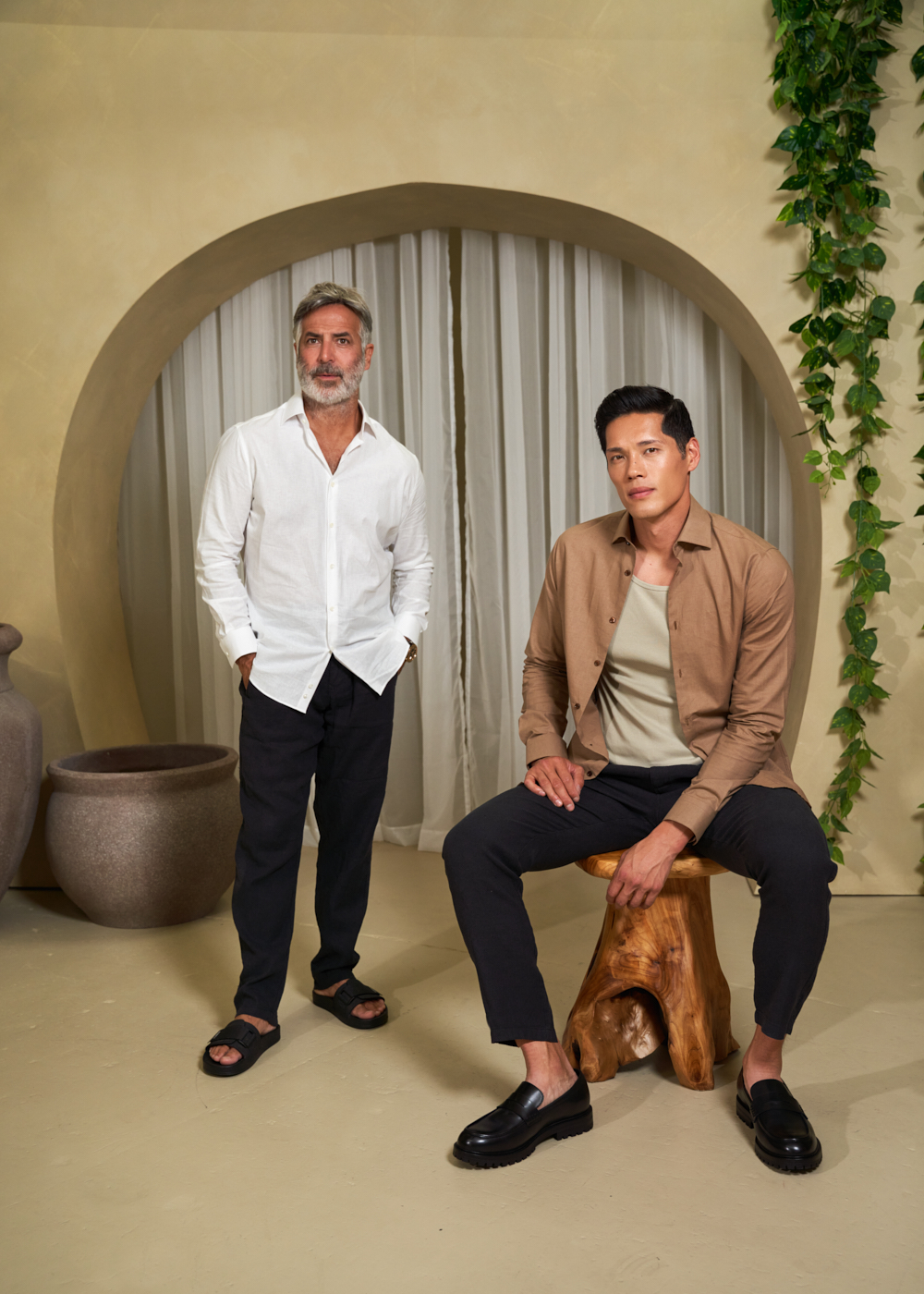 https://senestudio.com/products/linen-cotton-spread-shirt?variant=42147437576389;Linen-Cotton Spread Shirt in Toffee,https://senestudio.com/products/linen-cotton-spread-shirt?variant=42147437510853;Linen-Cotton Spread Shirt in White