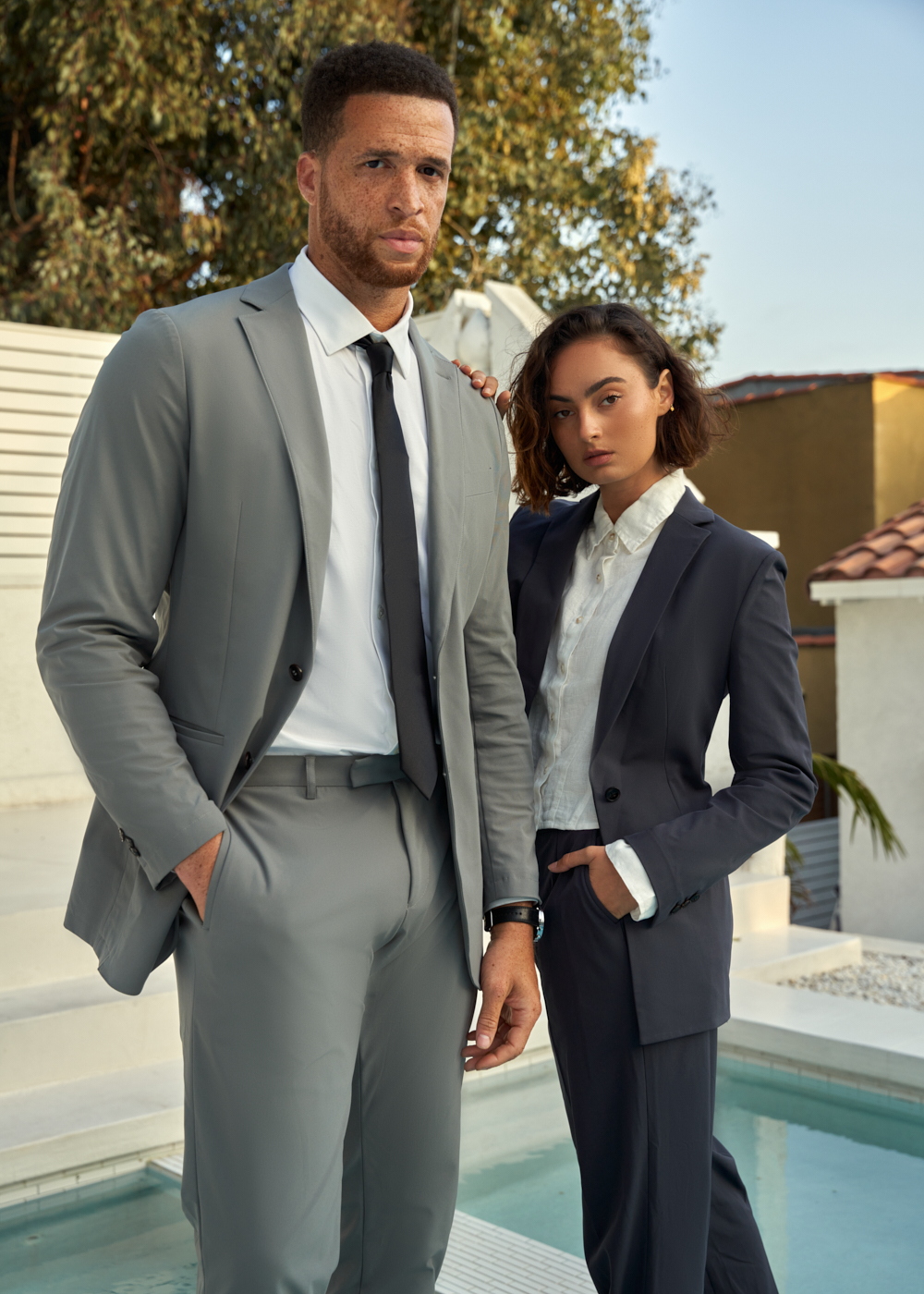 https://senestudio.com/products/womens-melrose-flextech-blazer?variant=29932322848840;Melrose FlexTech Blazer in Charcoal,https://senestudio.com/products/womens-melrose-flextech-trouser?variant=16017956012104;Melrose FlexTech Trouser in Charcoal,https://senestudio.com/products/soho-flextech-suit?variant=42077685022917;Soho FlexTech Suit in Stone