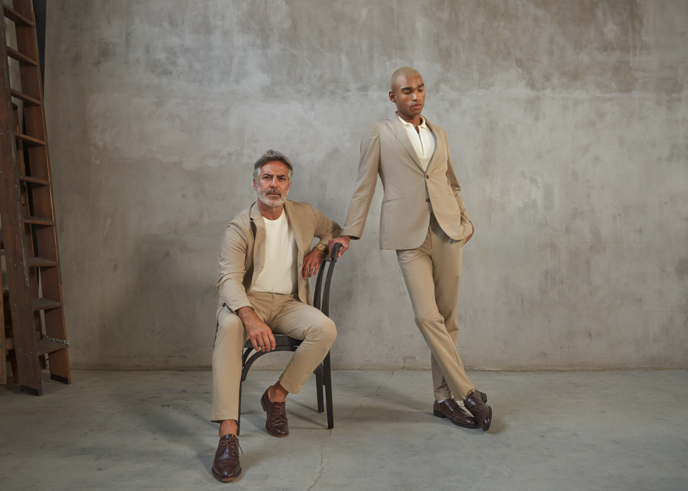 https://senestudio.com/products/soho-flextech-suit?variant=42175543804101;Soho FlexTech Suit in Warm Khaki