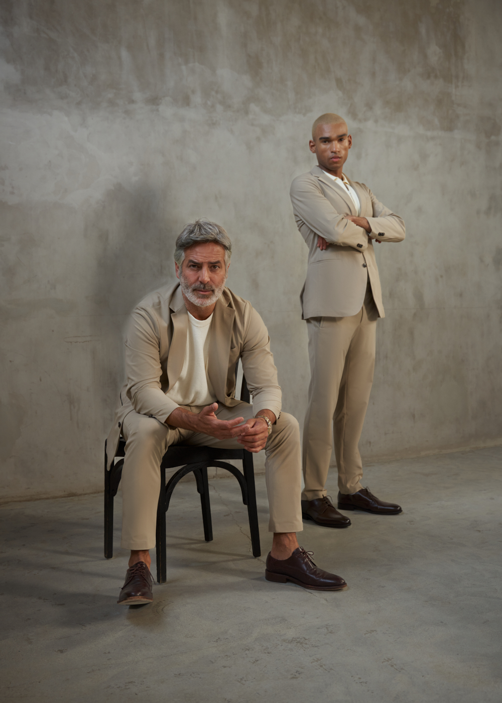 https://senestudio.com/products/soho-flextech-suit?variant=42175543804101;Soho FlexTech Suit in Warm Khaki
