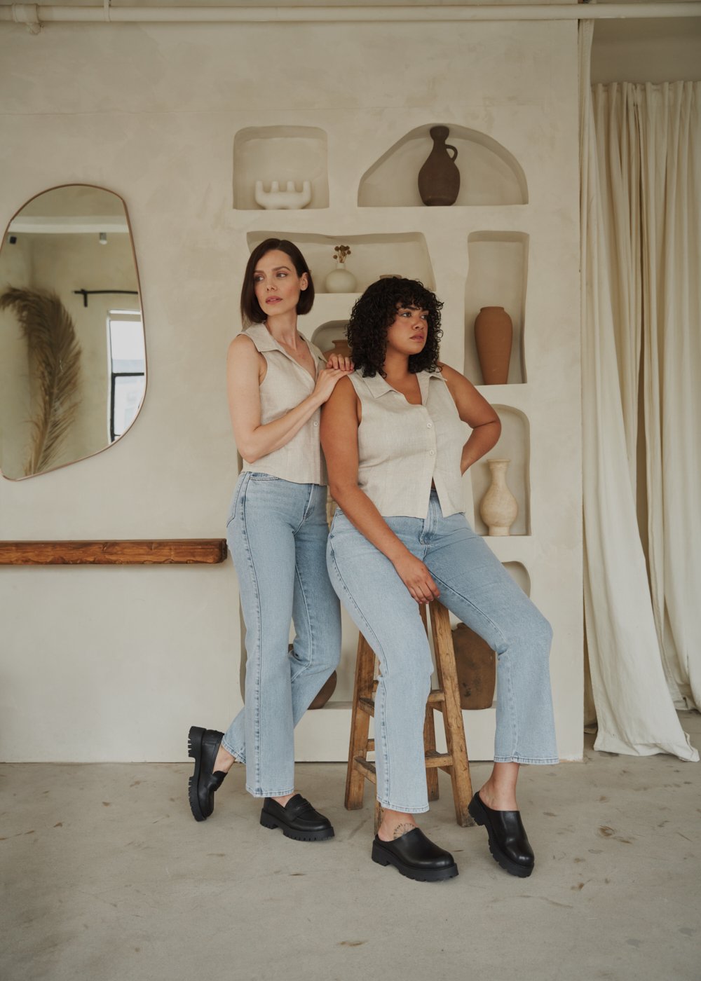 https://senestudio.com/collections/sizeless-bootcut-jeans/products/womens-true-bootcut-jeans?variant=41693306060997;True Bootcut Jeans in Vintage Gin