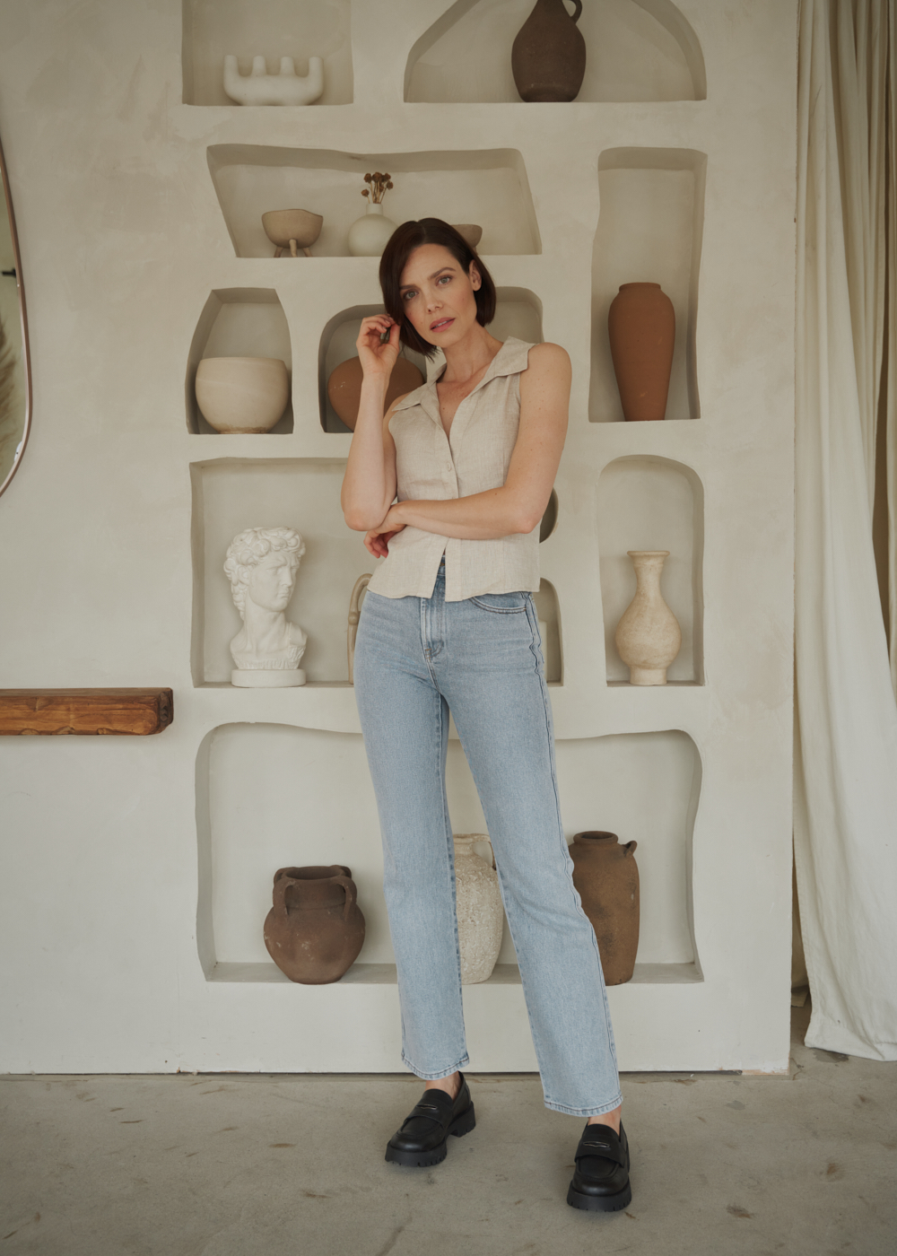 https://senestudio.com/collections/sizeless-bootcut-jeans/products/womens-true-bootcut-jeans?variant=41693306060997;True Bootcut Jeans in Vintage Gin