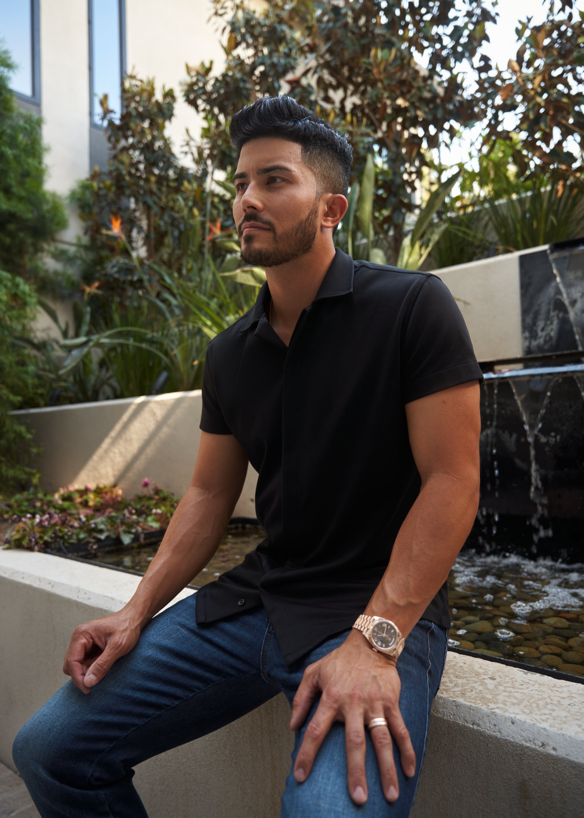 https://senestudio.com/products/pineda-mens-camp-shirt?variant=42201811419333;Camp Shirt in Black PureTech,https://senestudio.com/products/pineda-air-jeans?variant=42201916113093;Air Jeans in Pineda Blue