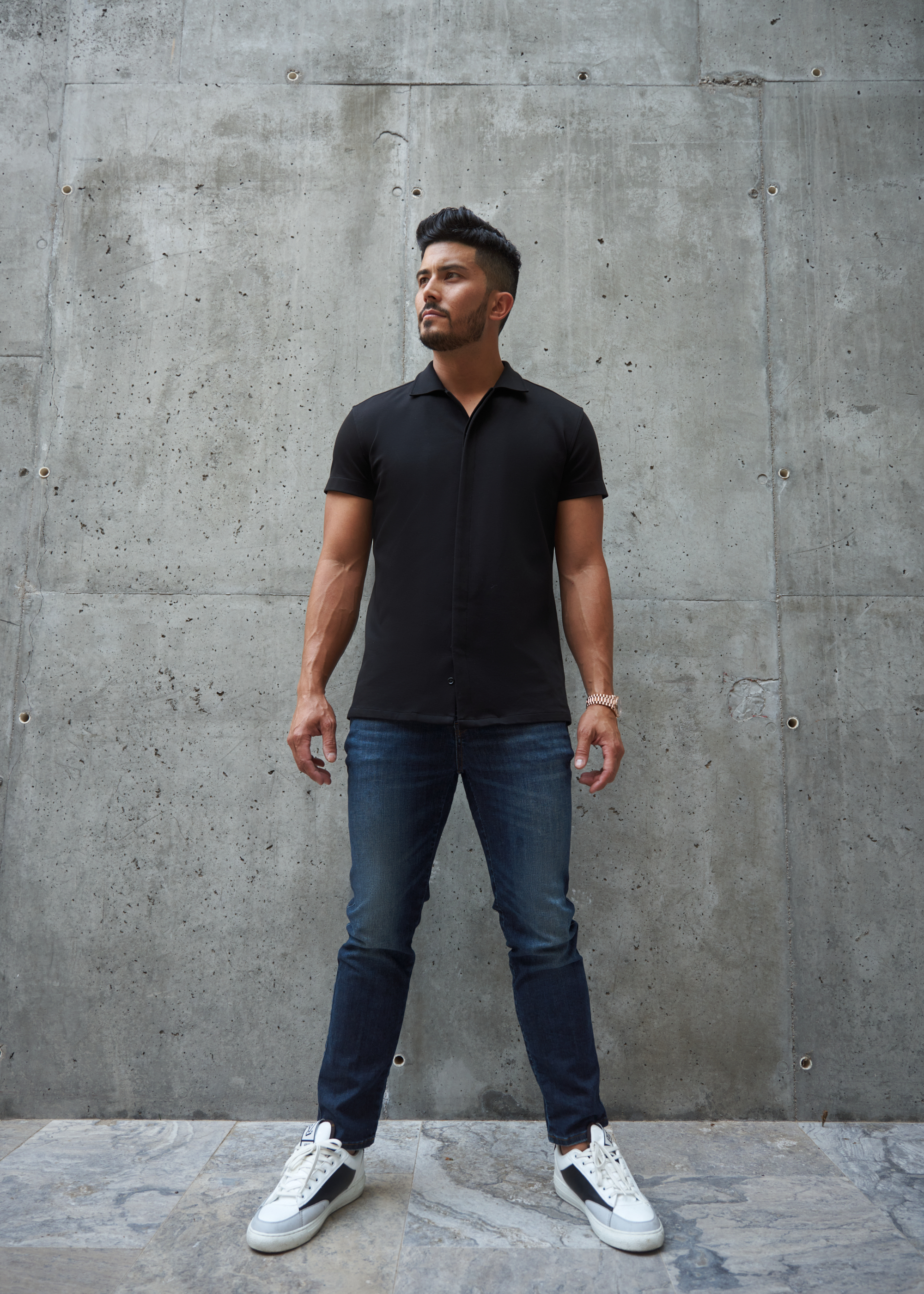 https://senestudio.com/products/pineda-mens-camp-shirt?variant=42201811419333;Camp Shirt in Black PureTech,https://senestudio.com/products/pineda-air-jeans?variant=42201916113093;Air Jeans in Pineda Blue