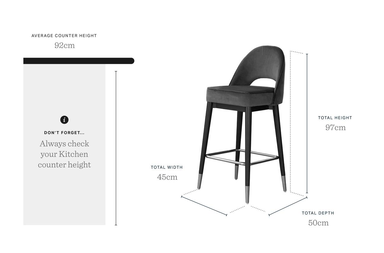 Clover Light Grey Faux Leather Bar Stool