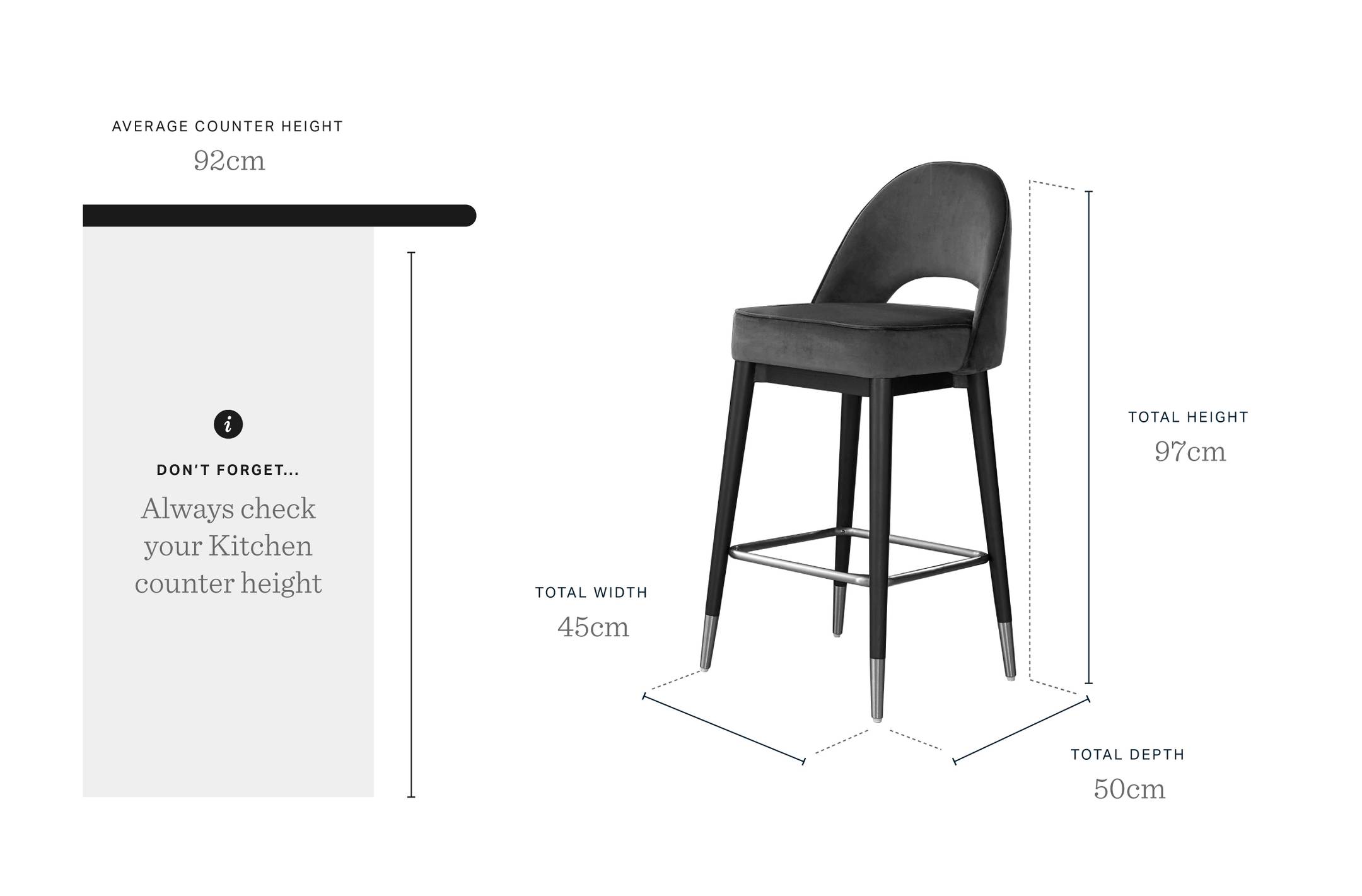 Clover Light Grey Faux Leather Bar Stool