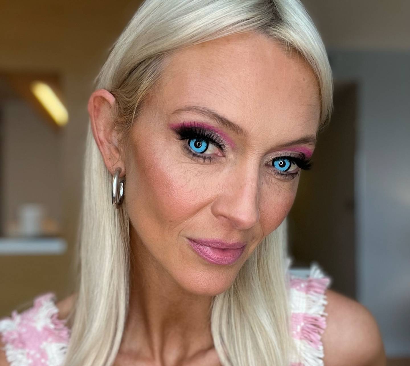 Milk Makeup cofounder Zanna Roberts-Rassi models a Barbie-inspired look done with Milk Makeup products