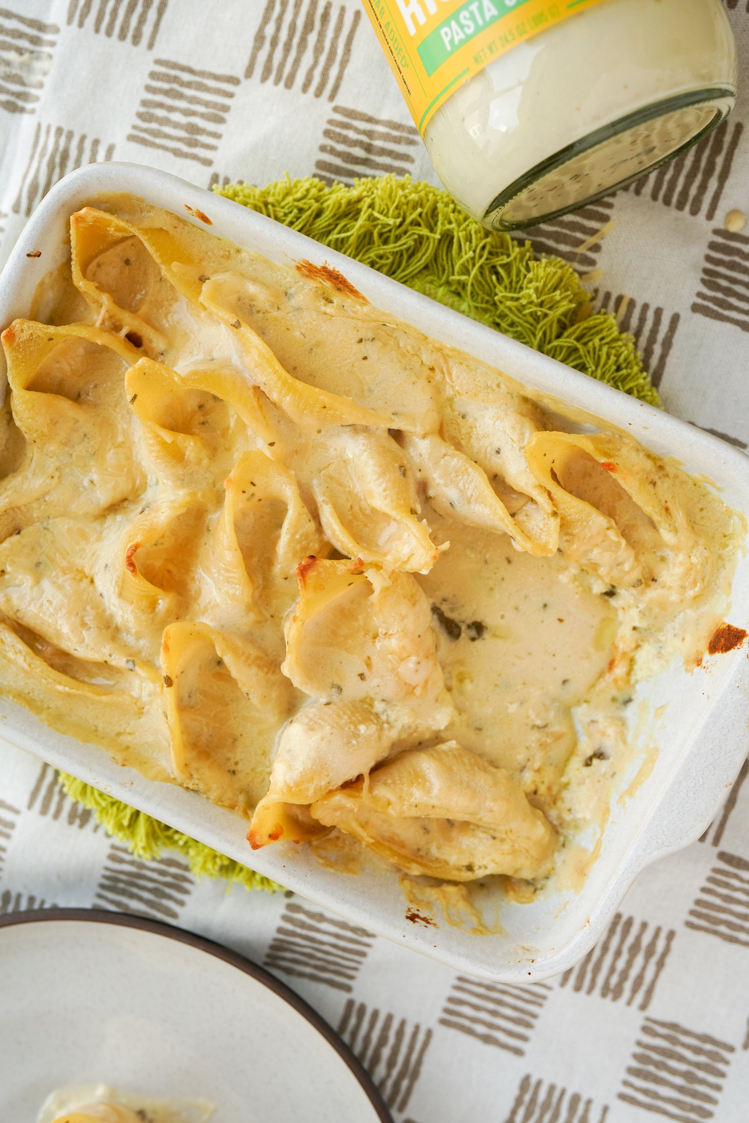 Lemon ricotta stuffed shells made with Sonoma Gourmet's