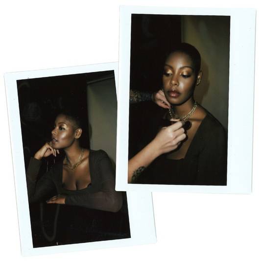 Polaroid of Milk Makeup model Niara