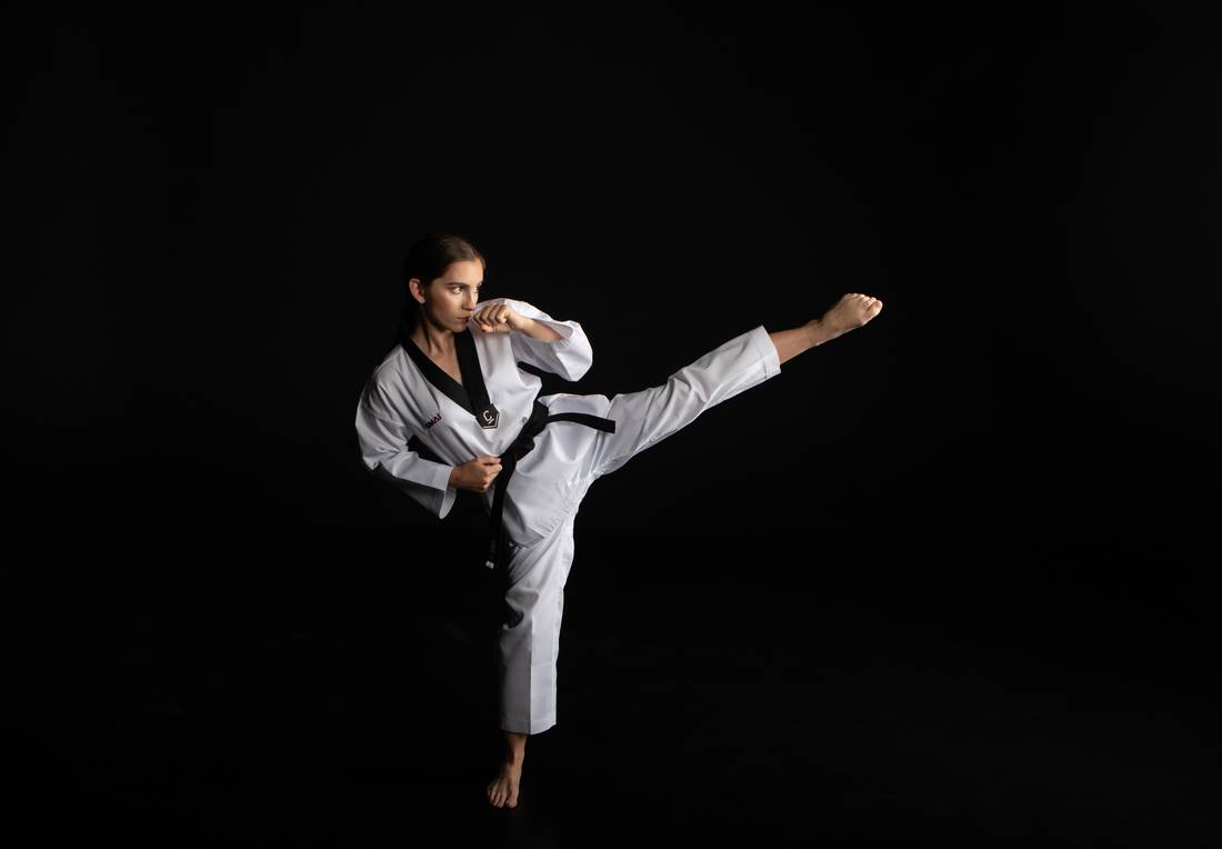 Taekwondo Female Groin Guard PSD Mockup, Left View – Original Mockups
