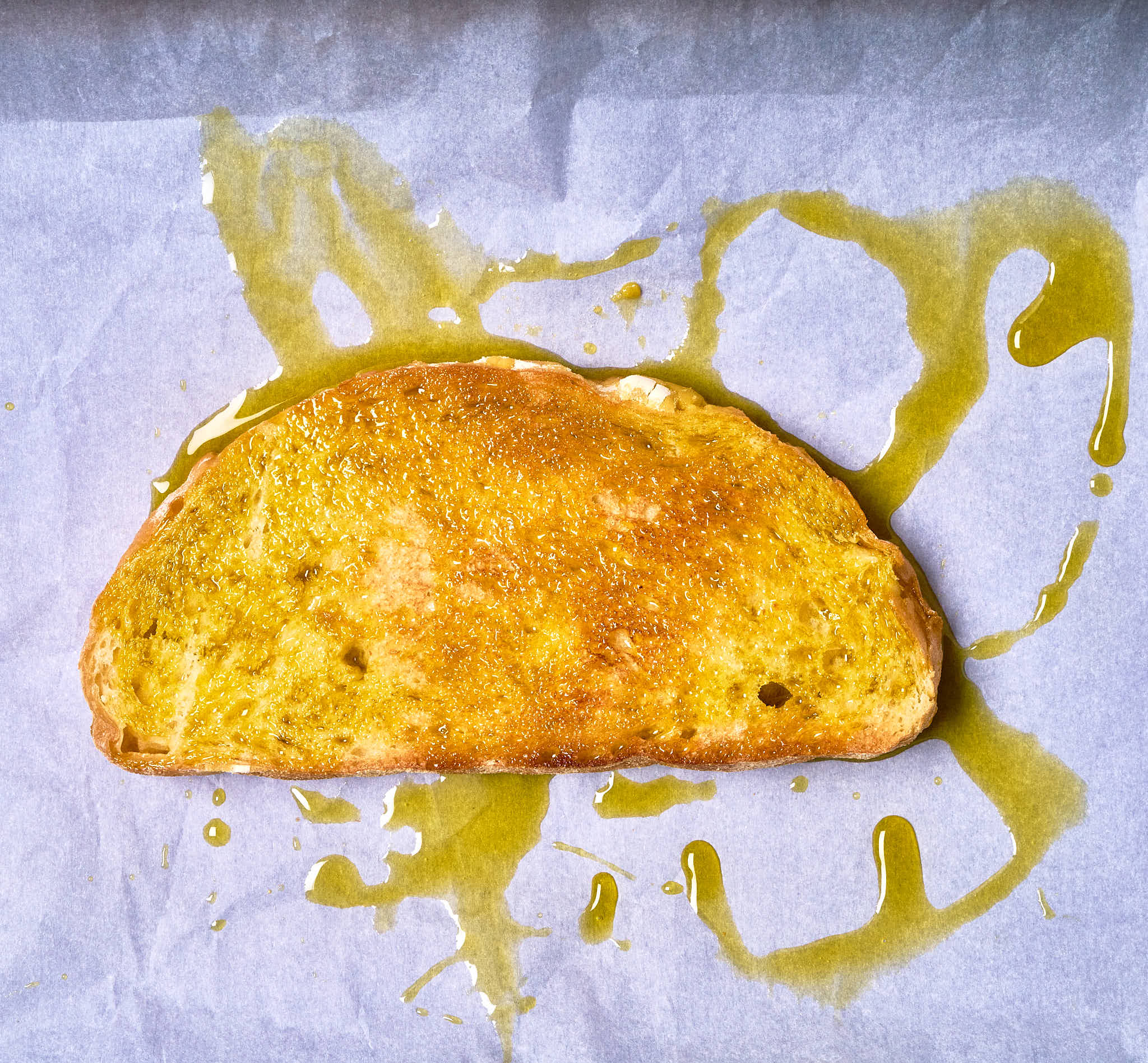 Ultimate garlic toast made with Sonoma Gourmet's sauteed garlic olive oil