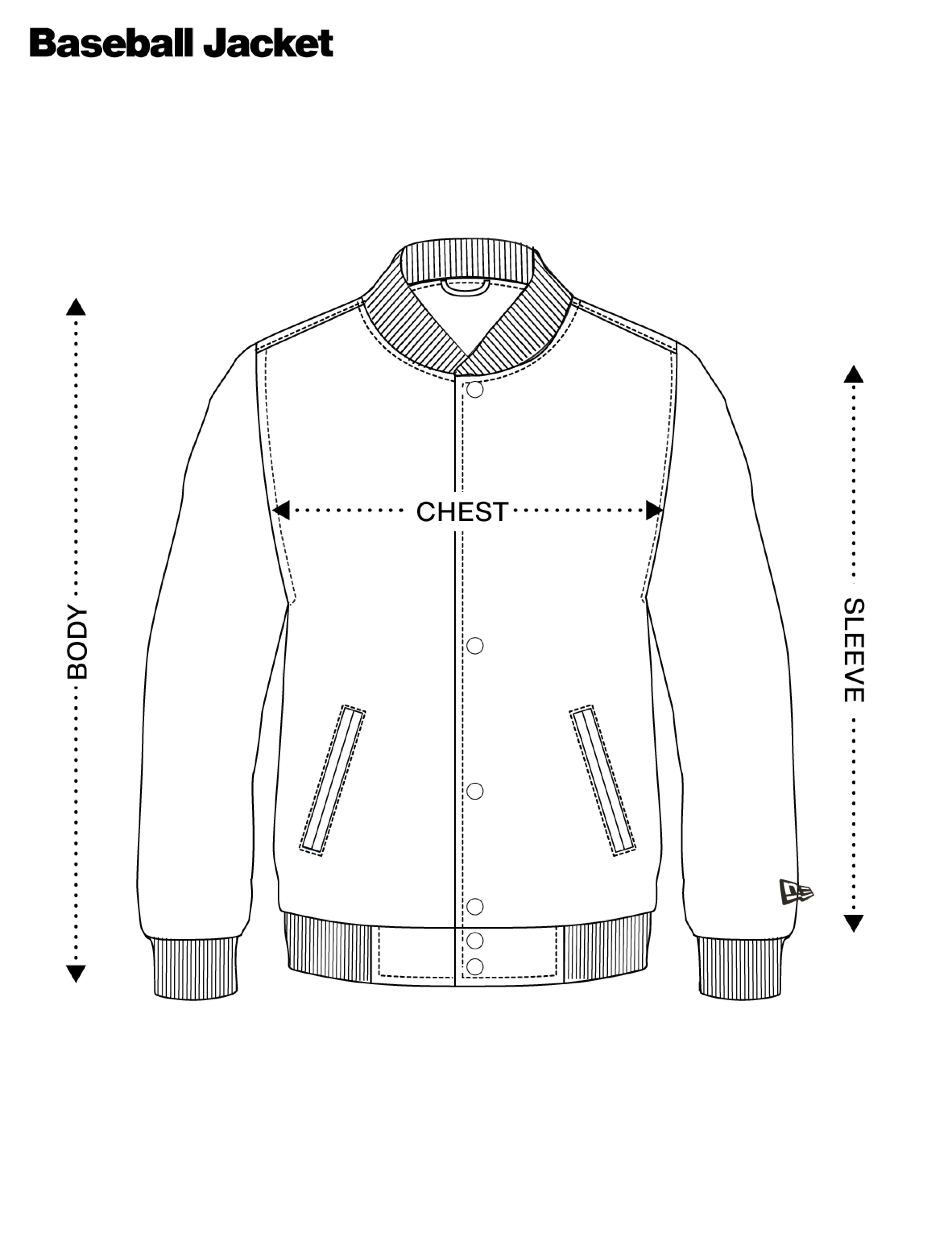 Roots of Fight Stadium Jacket Size Chart