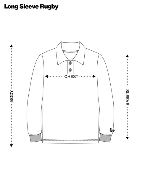 Long Sleeve Rugby T-Shirt Size Guide | New Era Cap Australia