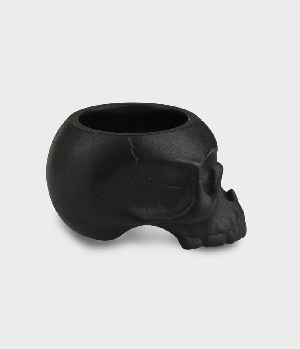 Gothic Skull Egg Cup and Stainless Steel Spoon