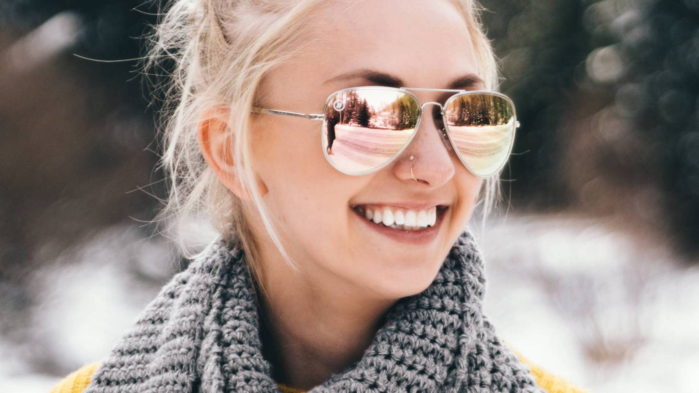 High Class Jes Polarized Aviator Sunglasses Rose Mirror Lens & Silver