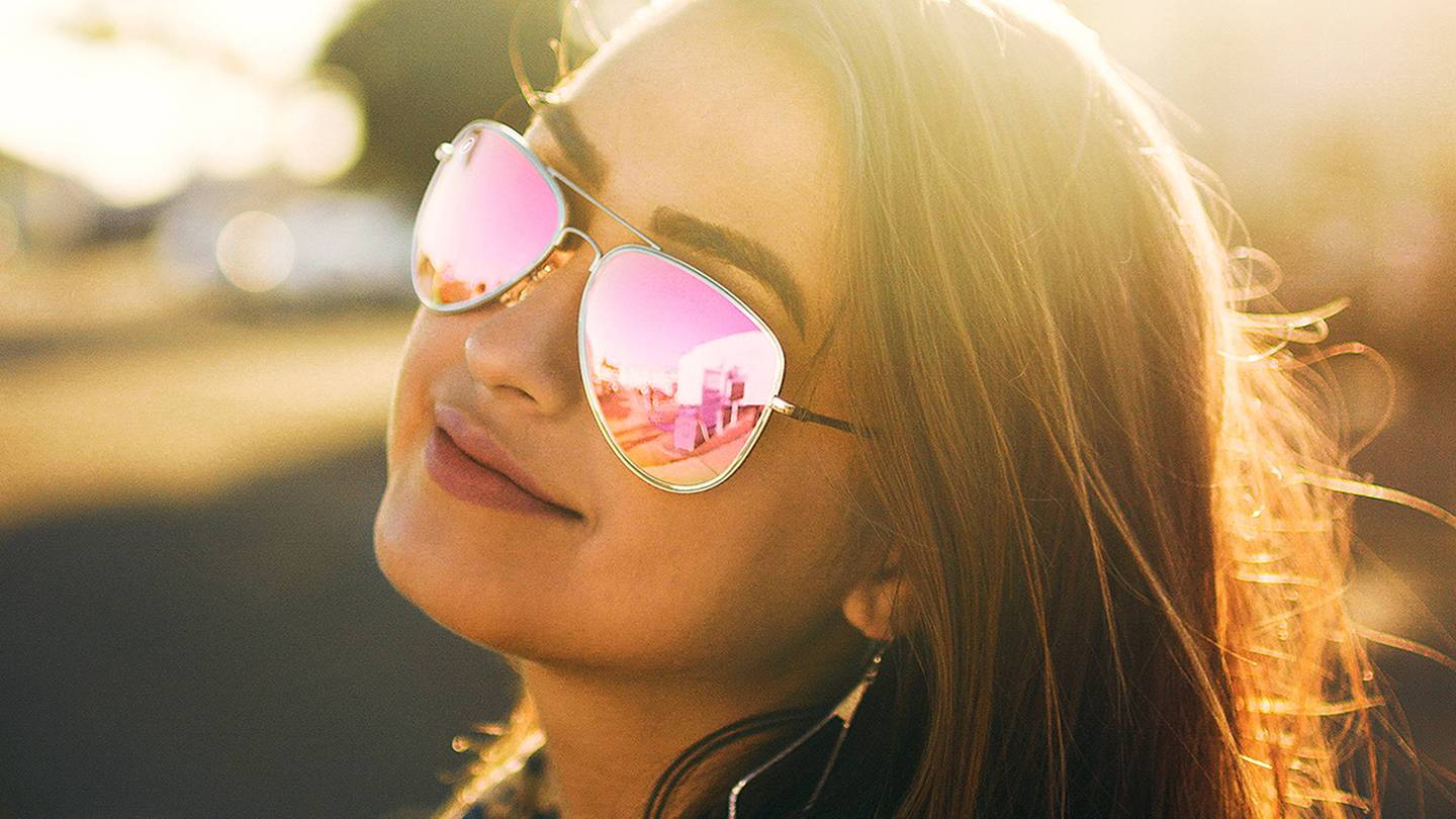 High Class Jes Polarized Aviator Sunglasses Rose Mirror Lens & Silver