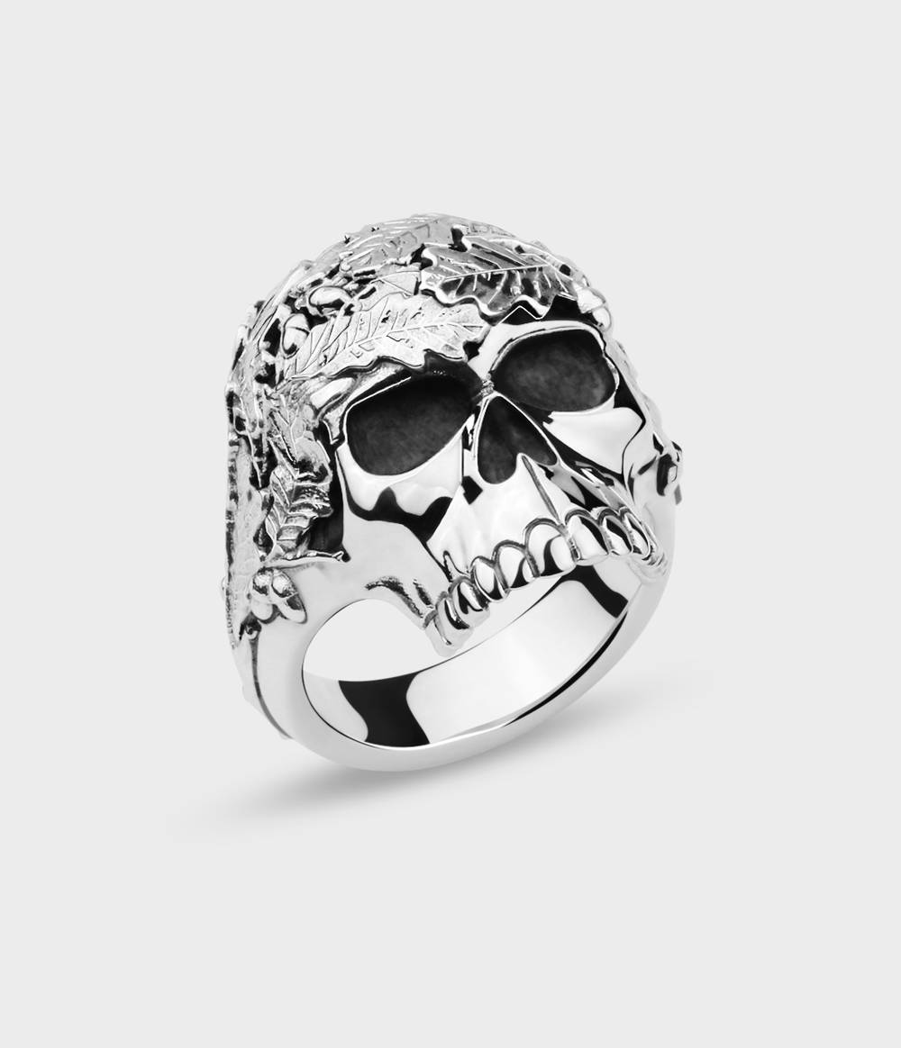 Sacred Oak Skull Ring