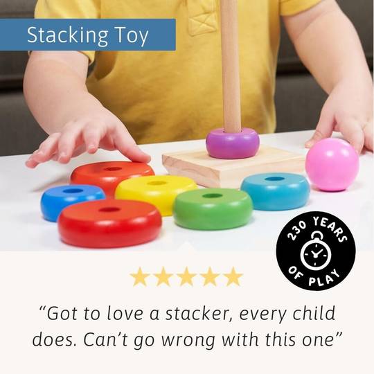 Stacking Toy - Wooden Rainbow Toy