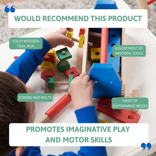Wooden Tool Kit - Tool Set For Kids