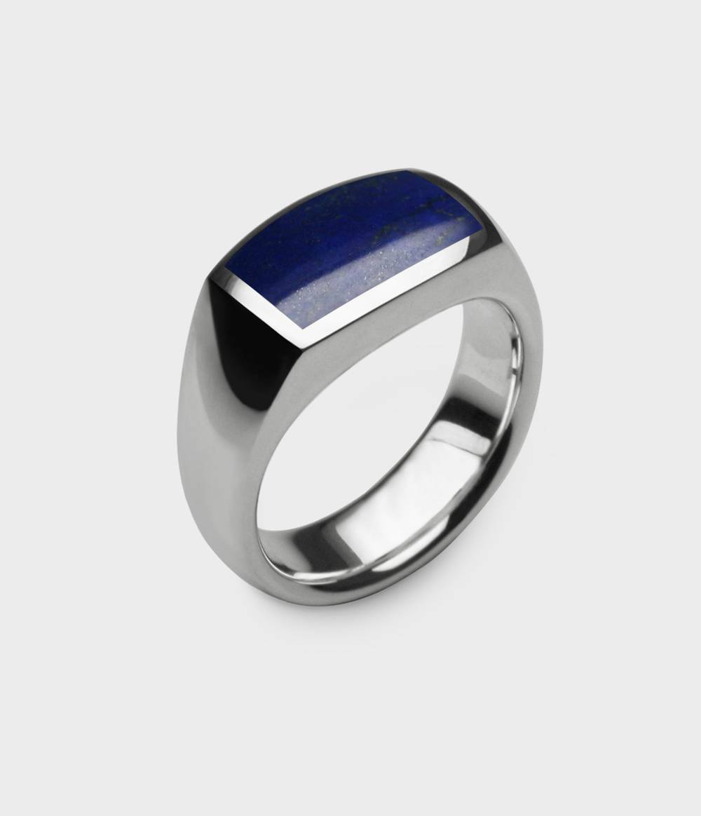 Inlaid Oxford Signet Ring
