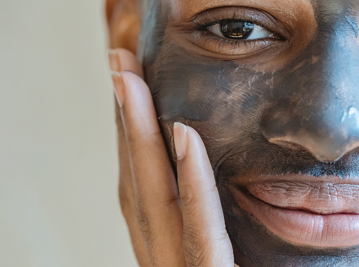 CBD Detox Mud Mask on face