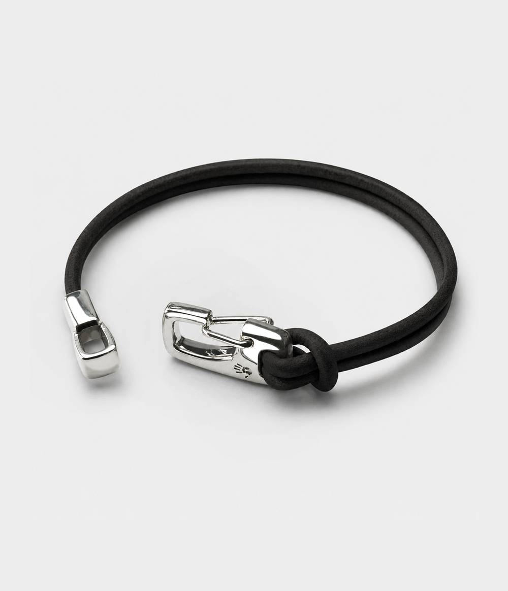 Double Leather Snap Bracelet