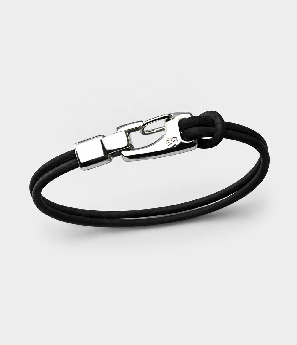 Double Leather Snap Bracelet