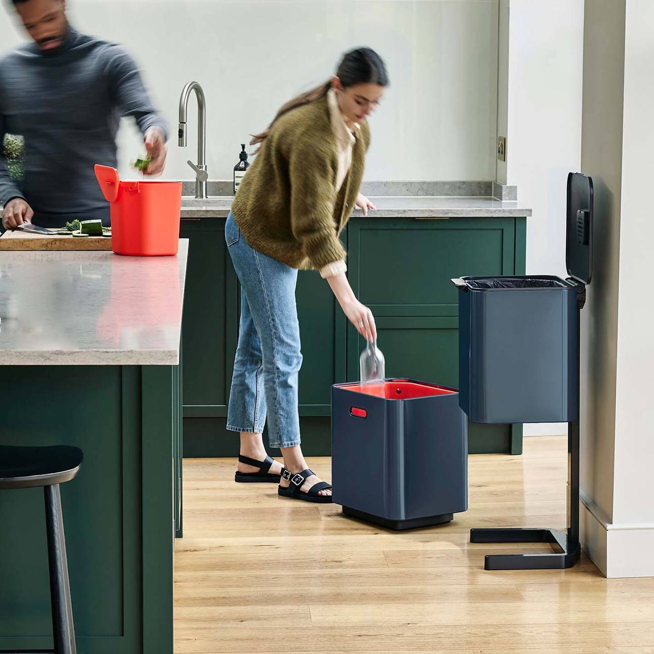 Totem Compact 40L Waste & Recycling Bin Joseph Joseph