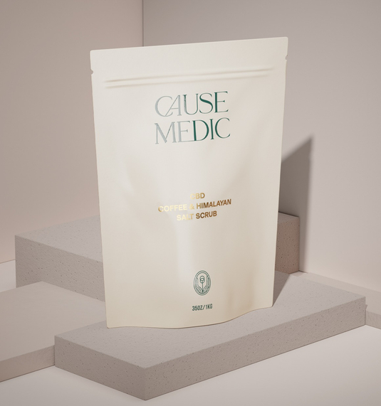 CBD Coffee & Himalayan Salt Scrub 8.5 oz bag