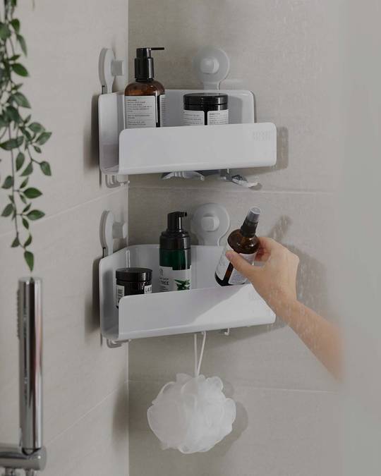 Easystore™ 2-piece Corner Shower Shelf Set 