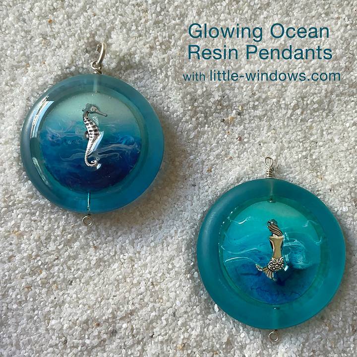 Glowing Oceans Resin Jewelry Little Windows Brilliant Resin and Supplies