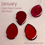 where to buy resin supplies for birthstone jewelry January Garnet