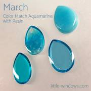 where to buy resin supplies for birthstone jewelry March Aquamarine