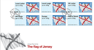 Post & Go Flag of Jersey 2024 first day cover