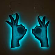 resin jewelry earrings glow in the dark hand