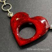 resin molds making holes in resin heart necklace