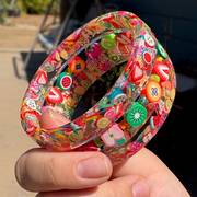 resin molds sandwich bangle bracelets with beads