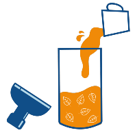 liquid into cold brew bottle