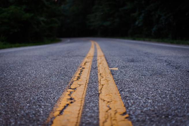 heiße Asphalt Straße