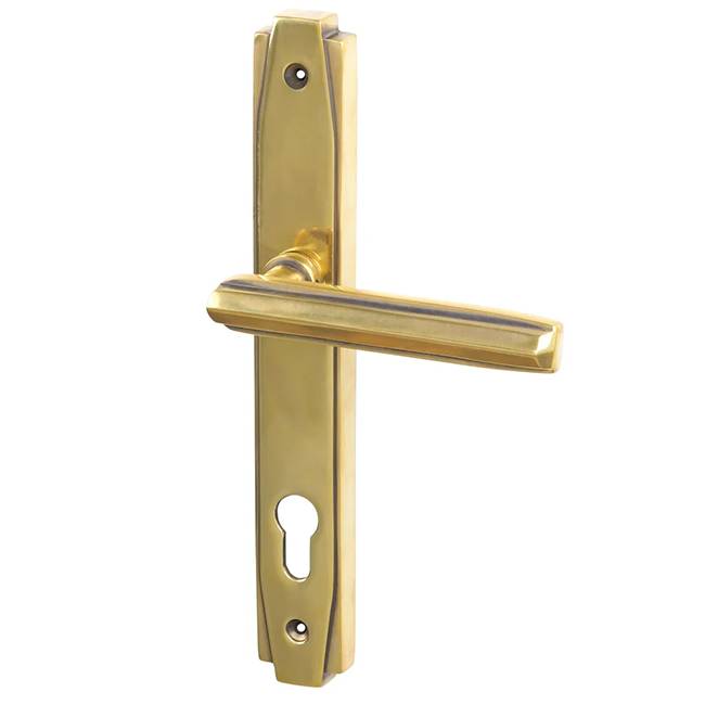Antique Brass Art Deco Multipoint Door Handle