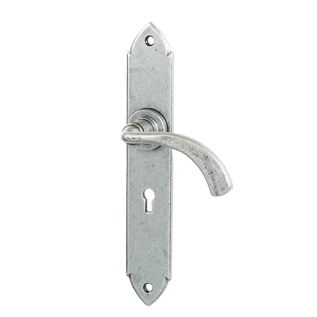 Pewter Gothic Curved Sprung Lever Handles
