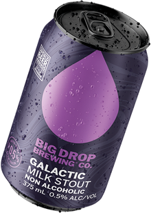 Big Drop的银河牛奶烈性黑啤酒的包装图像