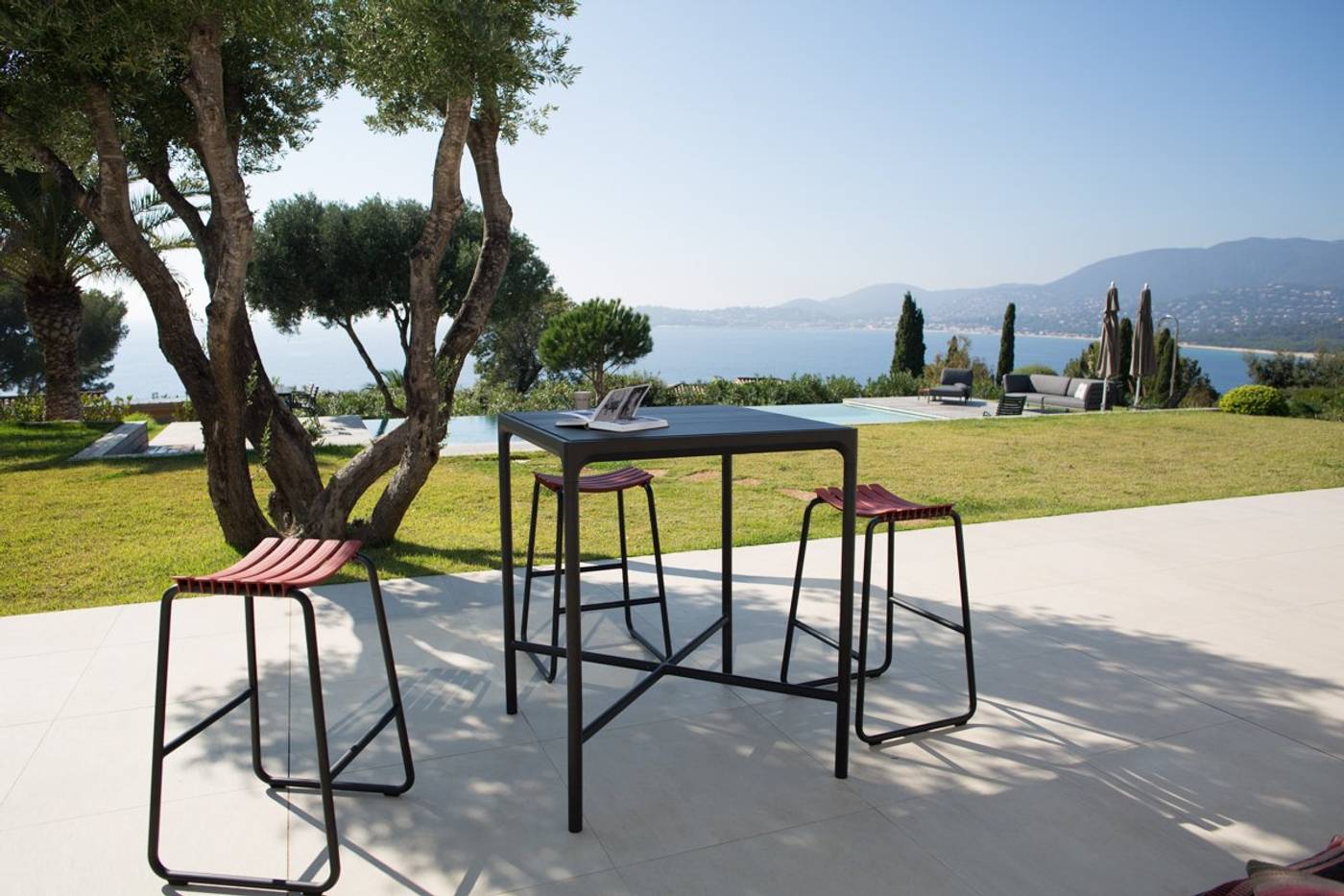Four Square Table - Black Top & Frame 90(CM)
