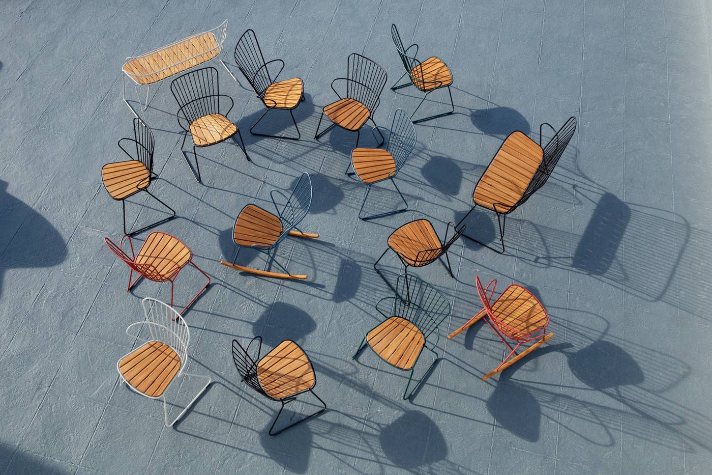 Paon Outdoor Bar Chair by Houe (Bamboo & Black)